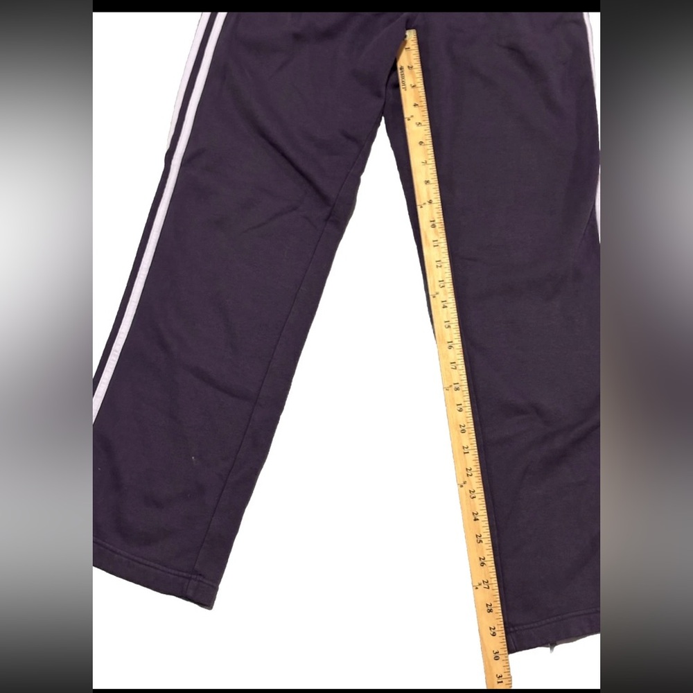 Adidas Y2K 2009 Woman’s Strait Loose Leg sweat pants Purple White Stripes Size.M - Picture 6 of 9